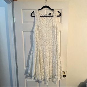 Torrid White Lace Midi Dress